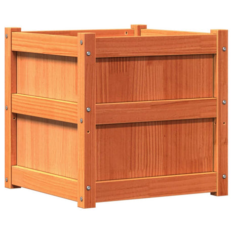 Vidaxx plantekasse 50x50x50 cm massiv fyrretræ, vask brun