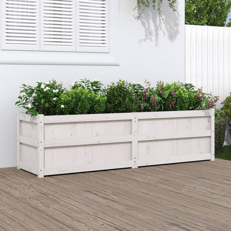 Vidaxx plantekasse 180x50x50 cm massiv fyrretræ hvid