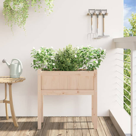 Vidaxx plantekasse med ben 70x31x70 cm massivt fyrretræ