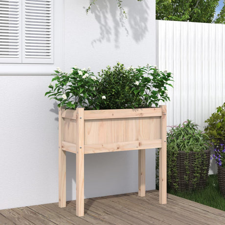 Vidaxx plantekasse med ben 70x31x70 cm massivt fyrretræ