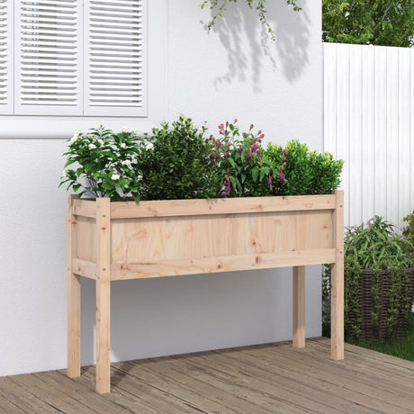 Vidaxx plantekasse med ben 110x31x70 cm massivt fyrretræ
