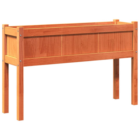 Vidaxx plantekasse med ben 110x31x70 cm fyrretræ, vask brun