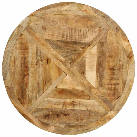 Vidaxl eettafel ø110x76 cm massief ruw mangohout