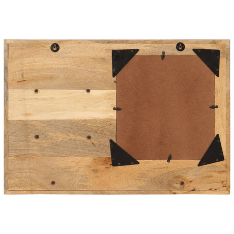 Vidaxx spejl med hylder 80x8x55 cm glas og massivt mangotræ