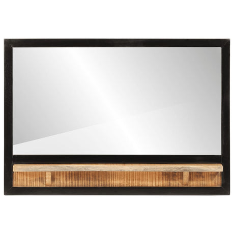 Vidaxl spiegel met schap 80x8x55 cm glas en massief mangohout