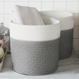 Vidaxx opbevaringskurve 2 stk ø 28x28 cm bomuld grå og hvid