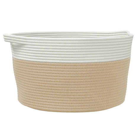 Vidaxx opbevaringskurv ø 40x25 cm bomuld beige og hvid