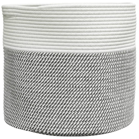 Vidaxx opbevaringskurv ø 40x35 cm bomuld grå og hvid