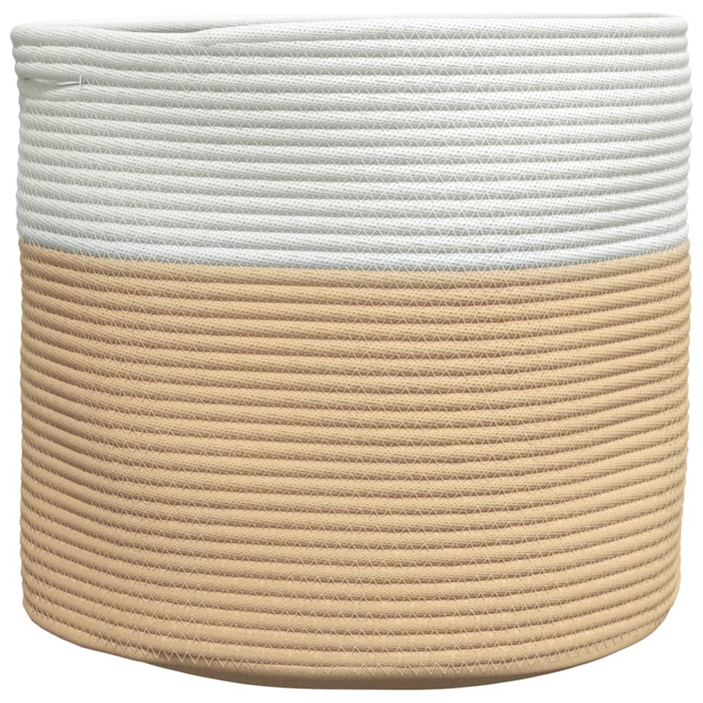 Vidaxx opbevaringskurv ø 40x35 cm bomuld beige og hvid