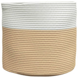 Vidaxx opbevaringskurv ø 40x35 cm bomuld beige og hvid