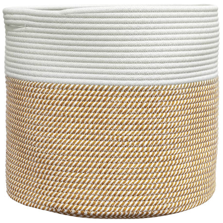 Vidaxx opbevaringskurv ø 40x35 cm bomuld brun og hvid