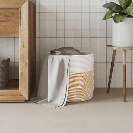 Vidaxx opbevaringskurv ø 40x35 cm bomuld brun og hvid