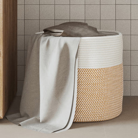 Vidaxx opbevaringskurv ø 40x35 cm bomuld brun og hvid