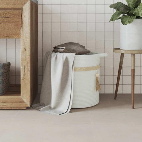 Vidaxx opbevaringskurv ø 38x36 cm bomuld hvid