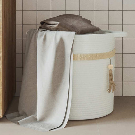 Vidaxx opbevaringskurv ø 38x36 cm bomuld hvid