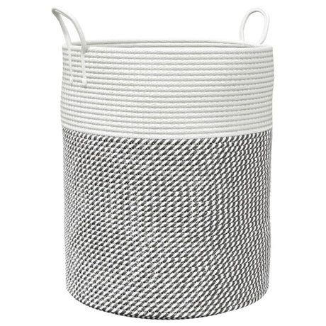 Vidaxx opbevaringskurv ø 38x46 cm bomuld grå og hvid