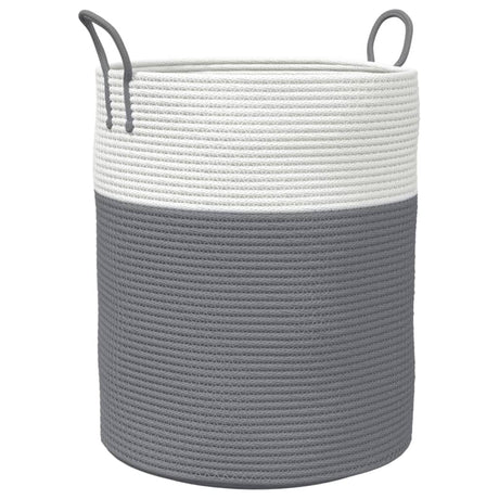 Vidaxx opbevaringskurv ø 38x46 cm bomuld grå og hvid