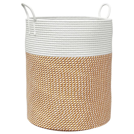 Vidaxx opbevaringskurv ø 38x46 cm bomuld brun og hvid