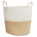 Vidaxx opbevaringskurv ø 43x38 cm bomuld beige og hvid