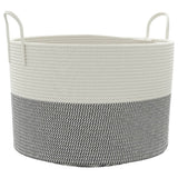 Vidaxx opbevaringskurv ø 51x33 cm bomuld grå og hvid