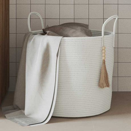Vidaxl opbergmand ø 40x35 cm katoen wit