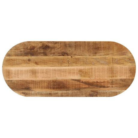 Vidaxl tafelblad ovaal 90x40x3,8 cm massief ruw mangohout