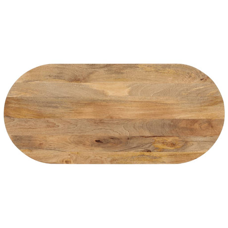 Vidaxl tafelblad ovaal 80x40x2,5 cm massief mangohout