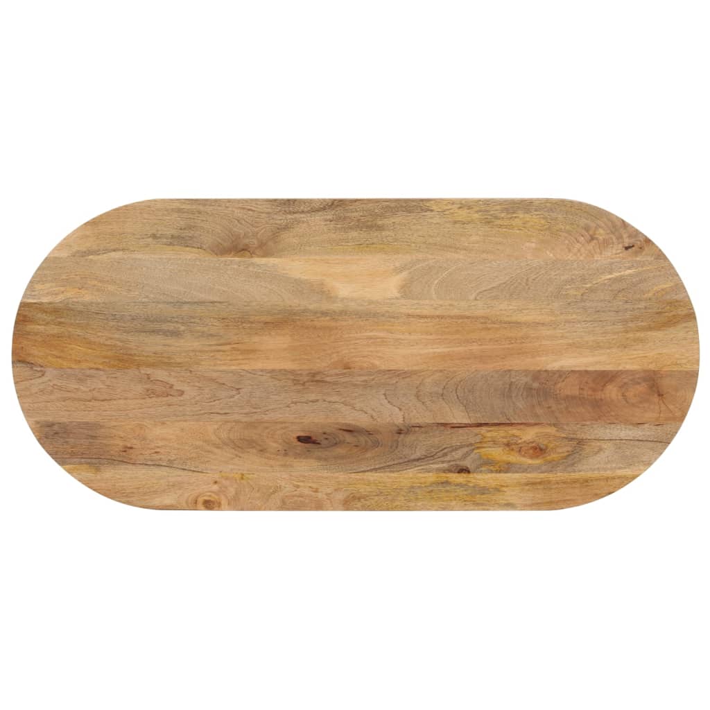 Vidaxl tafelblad ovaal 120x60x3,8 cm massief mangohout