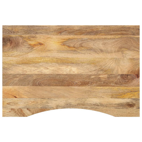 Vidaxl bureaublad met ronding 90x50x2,5 cm massief ruw mangohout