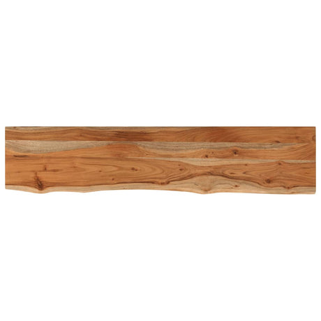 Vidaxl wandschap rechthoekig natuurlijke rand 120x20x2,5 cm acaciahout