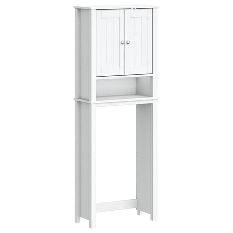 Vidaxl toiletmeubel berg 60x27x164,5 cm massief hout wit