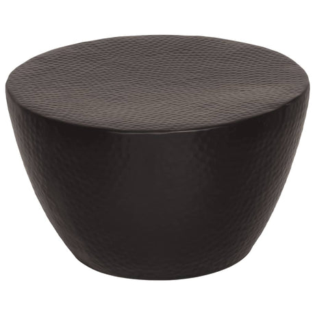 Vidaxl salontafel ø 50x30 cm gehamerd aluminium zwart