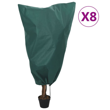 Vidaxxl plantebetræk med snøre 8 stk 70 g m² 0,8x1,2 m