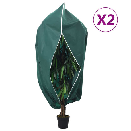 Vidaxxl plantebetræk med lynlås 2 stk 70 g m² 2,36x2 m