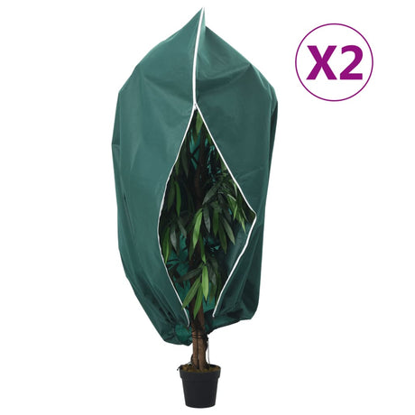 Vidaxxl plantebetræk med lynlås 2 stk 70 g m² 3,93x3 m