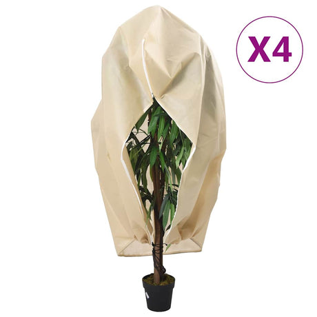 Vidaxxl plantebetræk med lynlås 4 stk 70 g m² 3,93x3 m