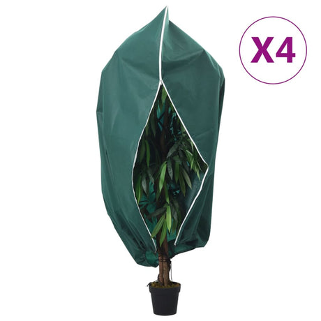 Vidaxxl plantebetræk med lynlås 4 stk 70 g m² 3,93x3 m