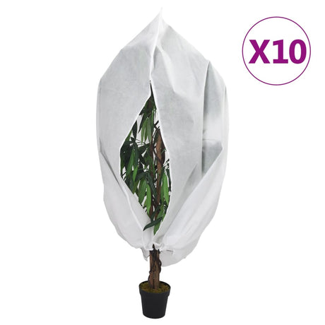 Vidaxxl plantebetræk med lynlås 10 stk 70 g m² 3,93x3,5 m