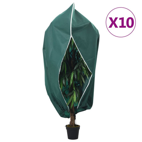 Vidaxxl plantebetræk med lynlås 10 stk 70 g m² 3,93x3 m