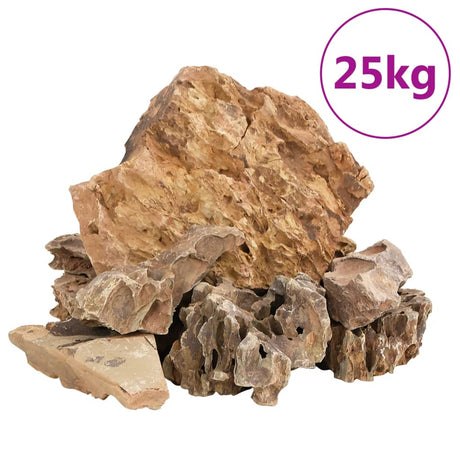 VidaXL dragesten 25 kg 5-30 cm brun