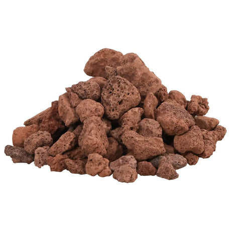 VidaXL lavasten 10 kg 1-2 cm rød