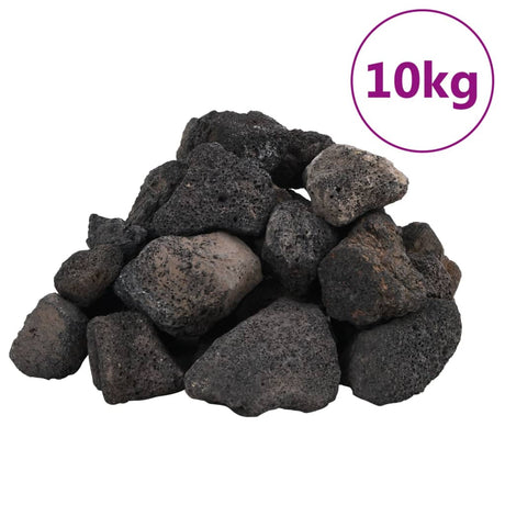 VidaXL lavasten 10 kg 5-8 cm sort