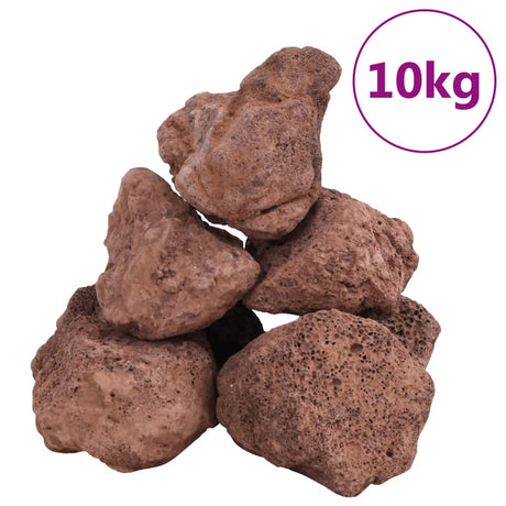 VidaXL lavasten 10 kg 10-30 cm rød