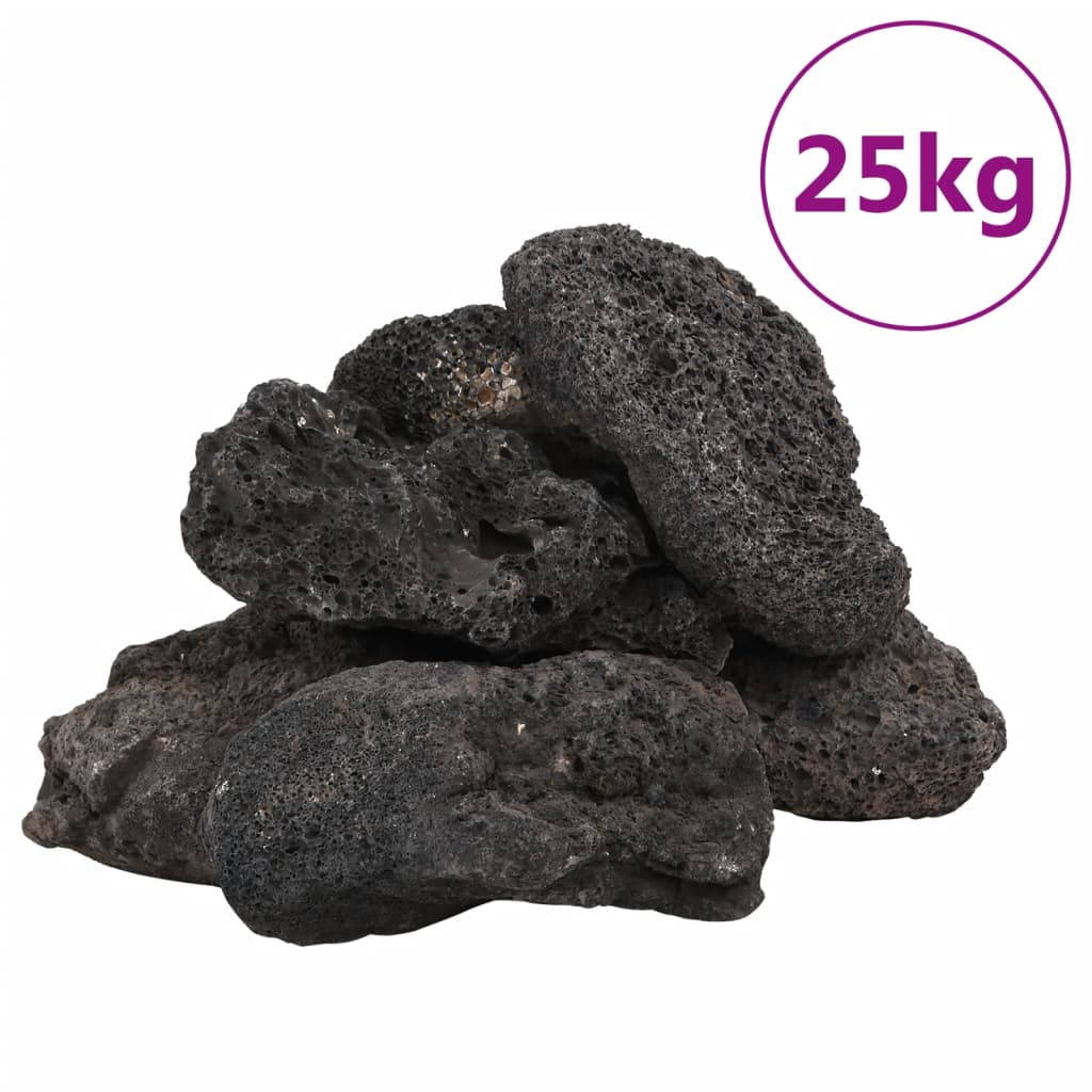 VidaXL lavasten 25 kg 10-30 cm sort