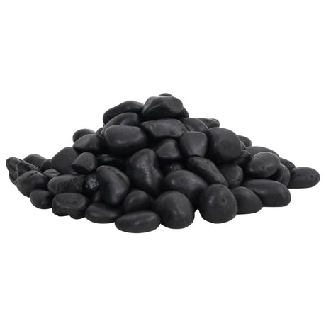Vidaxl kiezelstenen gepolijst 2-5 cm 25 kg zwart