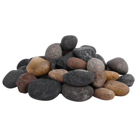 Vidaxl småsten poleret 5-8 cm 25 kg flerfarvet