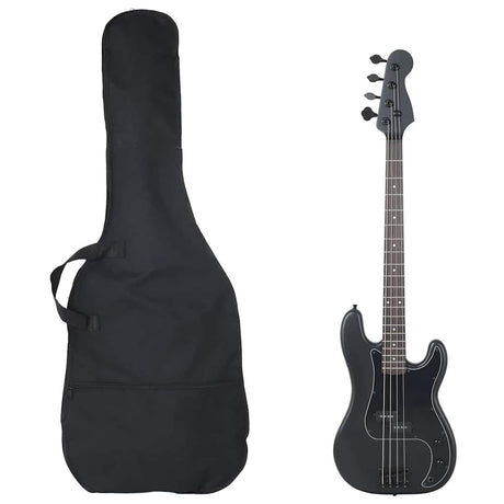VidaXL basguitar til begyndere elektrisk med taske 4 4 ​​46 sort
