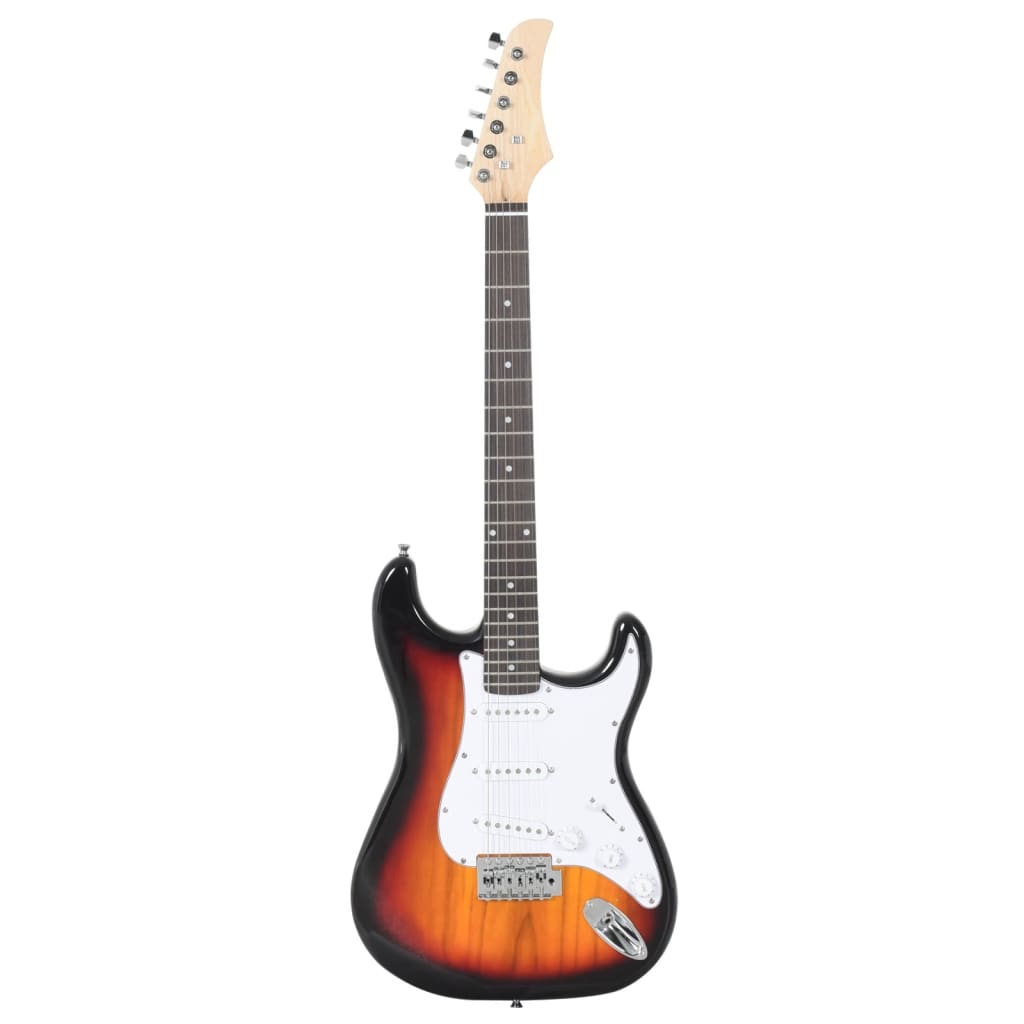 Vidaxl guitar for begyndere elektrisk med taske 4 4 ​​39 brun og hvid