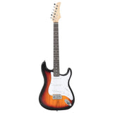 Vidaxl guitar for begyndere elektrisk med taske 4 4 ​​39 brun og hvid