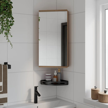 Vidaxl badkamerkast met spiegel 30x24x60 cm eikenkleurig